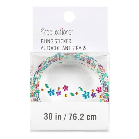 12 Pack: Bling on a Roll&#x2122; Flower Mix Stickers by Recollections&#x2122;
